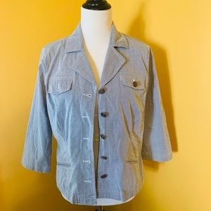 Black & White Striped Christopher & Banks Jacket